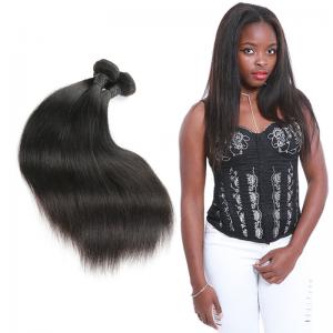 Real 3 Bundles Of Straight Virgin Hair Weave / Straight Human Hair Extensions