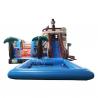 SGS PVC Tarpaulin Pirate Ship Inflatable Water Slide With Pool