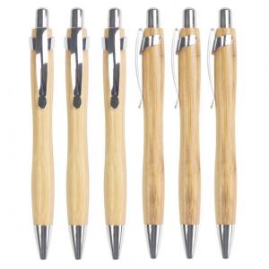 Wholesale personalized wood pens click promotional cheap wood ball pen