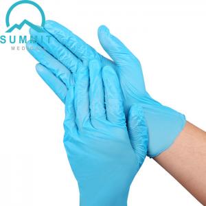 Blue Nitrile Medical Disposable Examination Gloves 240mm