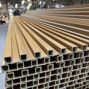 China UTO Wooden Grain Pvc Indoor Decorative Wpc Fluted Wall Panel Cladding Interior Decoration supplier