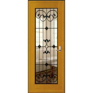 China Wrought Iron Door with Dual-pane Tempered Glass supplier