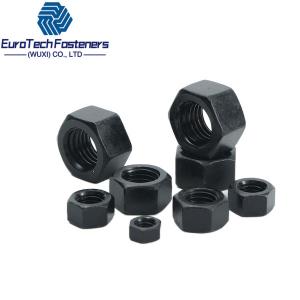 black hex nut DIN 934 Steel Zinc Plated Black Passivated Black Oxide Finish Class 6 8 12