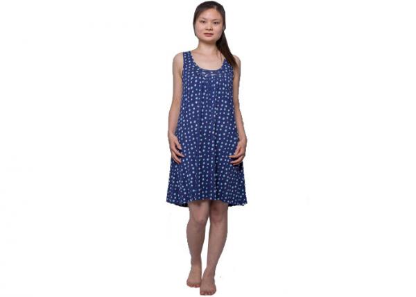 Cotton Bamboo Womens Summer Nightwear / Sleeveless Womens Summer Nightgowns Dots