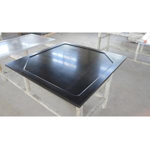 China Black  Epoxy Resin Corner Worktop with Glare Surface and Marine Edge supplier