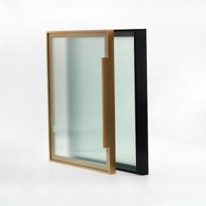 China Anodized Brushed Black Kitchen Cabinet Doors Aluminum Frame Profile supplier