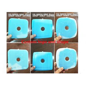 China Custom Blue Hard Plastic Ice Packs For Food 12.2 * 12.2 * 1.2cm supplier