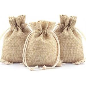 China Gift Bags with Drawstring,Linen Burlap Bags Candy Bags Goodies Bag for Christmas Wedding Party supplier