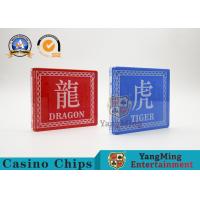 China Lace Silk Screen Baccarat Markers Red And Blue Double - Sided Gambling Dragon Tiger Table Win Button on sale