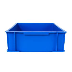 Heavy Duty Collapsible Plastic Storage Crate for Plates Customized Logo Solid Box Style