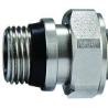 4602 Brass TRV Thermostatic Supply Valve Angle Type DN15 Nickel Plated with AL-PL pipe Adapter x Flexible Male Nipple