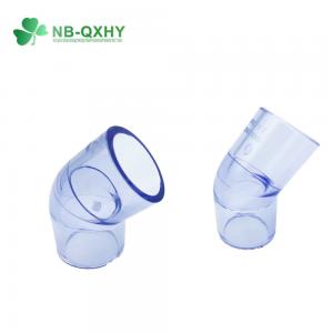 Forged UPVC PVC Plastic ASTM Sch80 Standard Elbow Transparent Clear Tee Pipe Fittings