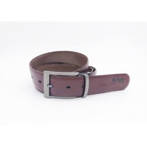 Genuine Leather Mens Reversible Belt 3.3cm Width With Vintage Hardware