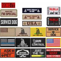 China Tactical Embroidery Patch Set Sustainable For Caps Bags Vests Military Uniforms on sale