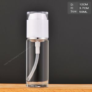 China Custom 1oz Clear Bulk Empty Lotion Bottles With Press Pump wholesale