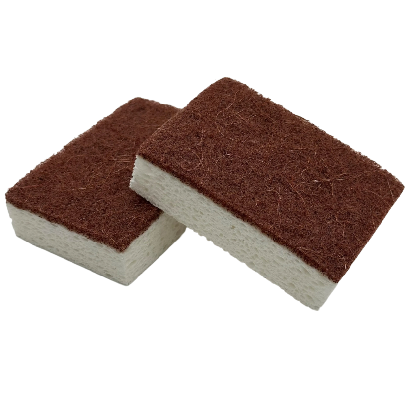 Sisal Pulp Scouring Pad with High Absorbency for Oil and Water Multi-Surface Kitchen Cleaning