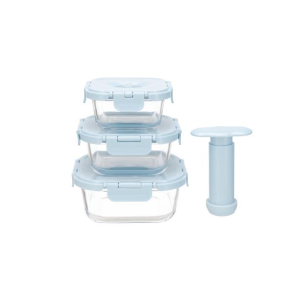 耐久性のあるスタッカブル真空ガラス容器 -40℃～560℃