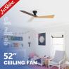 Multi Color Plastic Ceiling Fan With DC Motor No Light remote control include