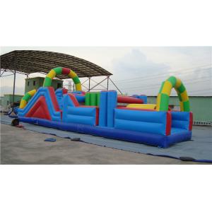 China Fun Inflatable Water Obstacle Course Water Slide For Birthday Party Abrasion Proof supplier