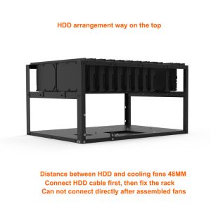 China BTC ETH ZEC Cryptocurrency Mining Rig CHIA Miner HDD Mining Server Case Open Air Frame on sale