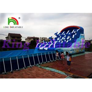 China Giant Outdoor Inflatable Water Parks With Slide And above ground swimming pool wholesale