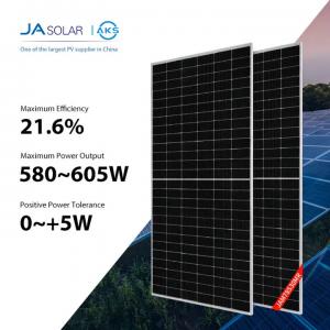 China 580W 585W JA Solar Panel 600W 605W Mono Poly Solar Panel Full Certificates supplier