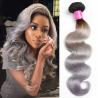 Two Tone Body Wave Weave , Thick 40 Inch Grey Ombre Hair Weave Durable