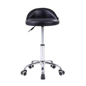 Round Rolling Stool Laboratory Stool Chair PU Science Lab Stools With Backs