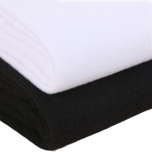 Breathable and soft extra thin Loop fabric wide Hook and Loop tape in black and white color