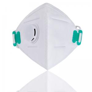 China Head Wearing Foldable Ffp2 Mask With Exhalation Valve / Nose Foam Cushion supplier