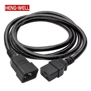 Heavy-Duty 16A 20A 250V 2.5mm2 6 Ft (1.83 M) Power Cord for Computer C19 C20 Immersion Cooling System Male Female IEC End Type