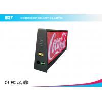 China Waterproof IP65 Led Light Display Taxi Roof Advertising Signs With Aluminum Cabinet on sale