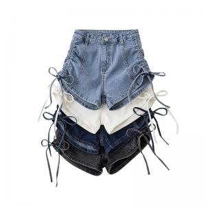 Factory Customized Summer Denim Shorts Women Wide Leg Loose Pants Women