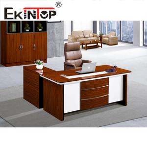 China Mahogany Executive Desk And Chair Office Desk Set With File Cabinet supplier