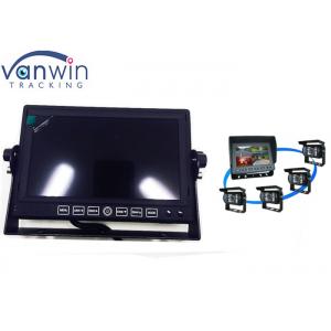 China Truck Wireless 4CH Quad Car Video Monitors with Built-In Player, 4 cameras supplier