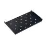 China Thickness 1.2 Black 2U SHELF 19 inch Server Rack Fixed Shelf with Mount Ears Vented Tray wholesale