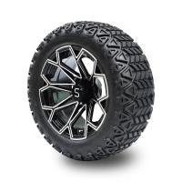 China Golf Cart 22 inch All Terrian Tire and 14 inch Machined Black Aluminum Wheel on sale