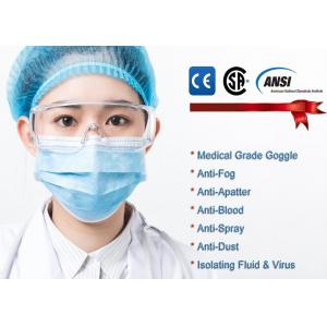 China ANSI CSA Medical Anti Foggy Goggle With Breather Valve Shield Eye Ophthalmic supplier