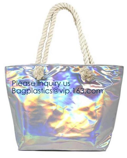 Waterproof All Over Printing PVC Coating Tote Shoulder Fabric Shopping Bag With