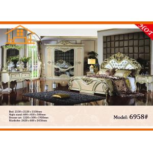 China antique mirrored glass Hot recommend Imperial Double bed high glossy new model bedroom furniture sets with pricests supplier
