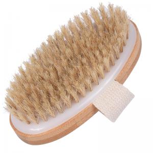 China Boar Bristle Exfoliating Bath Brush Wooden Back Scrubber For Body supplier