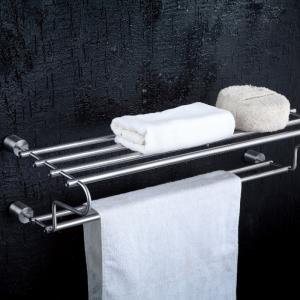 Stainless Steel Bathroom Towel Racks Wall Mounted Polished Satin