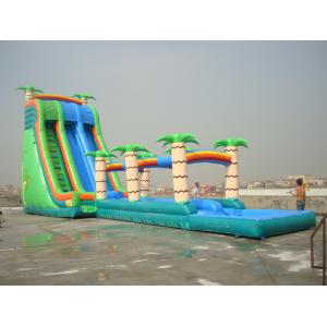 China Commercial Grade Inflatable  Pool Slide with Palm Trees supplier