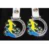 Customized Metal Award Medals Cut Out Design And Glitter Color