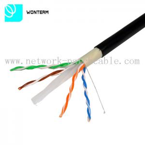 China Outdoor UTP cat6 Black PVC+PE jacket 0.51mm BC 8 core Network cable supplier