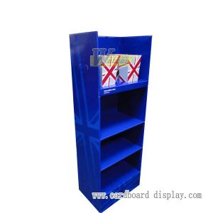 China Corrugated paper floor display rack with tiers for chocolate supplier