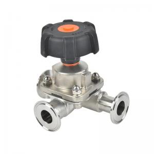 Stainless Steel Sanitary Tri-Clamp 3-Way Diaphragm Valve for Customized Requirements