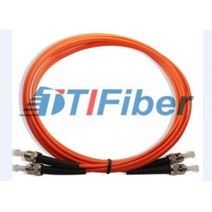 ST / PC - ST / PC Multinode 50 / 125 Fiber Optic Jumper  Cable LSZH Orange Jacket