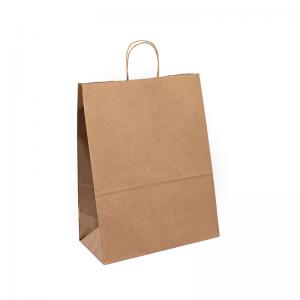 OEM ODM Brown Kraft Fast Food Storage Paper Bag For Restaurant Takeaway