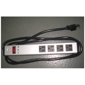 China Mountable Multi Outlet Surge Protector Power Strip With Extension Cord / Metal Housing supplier